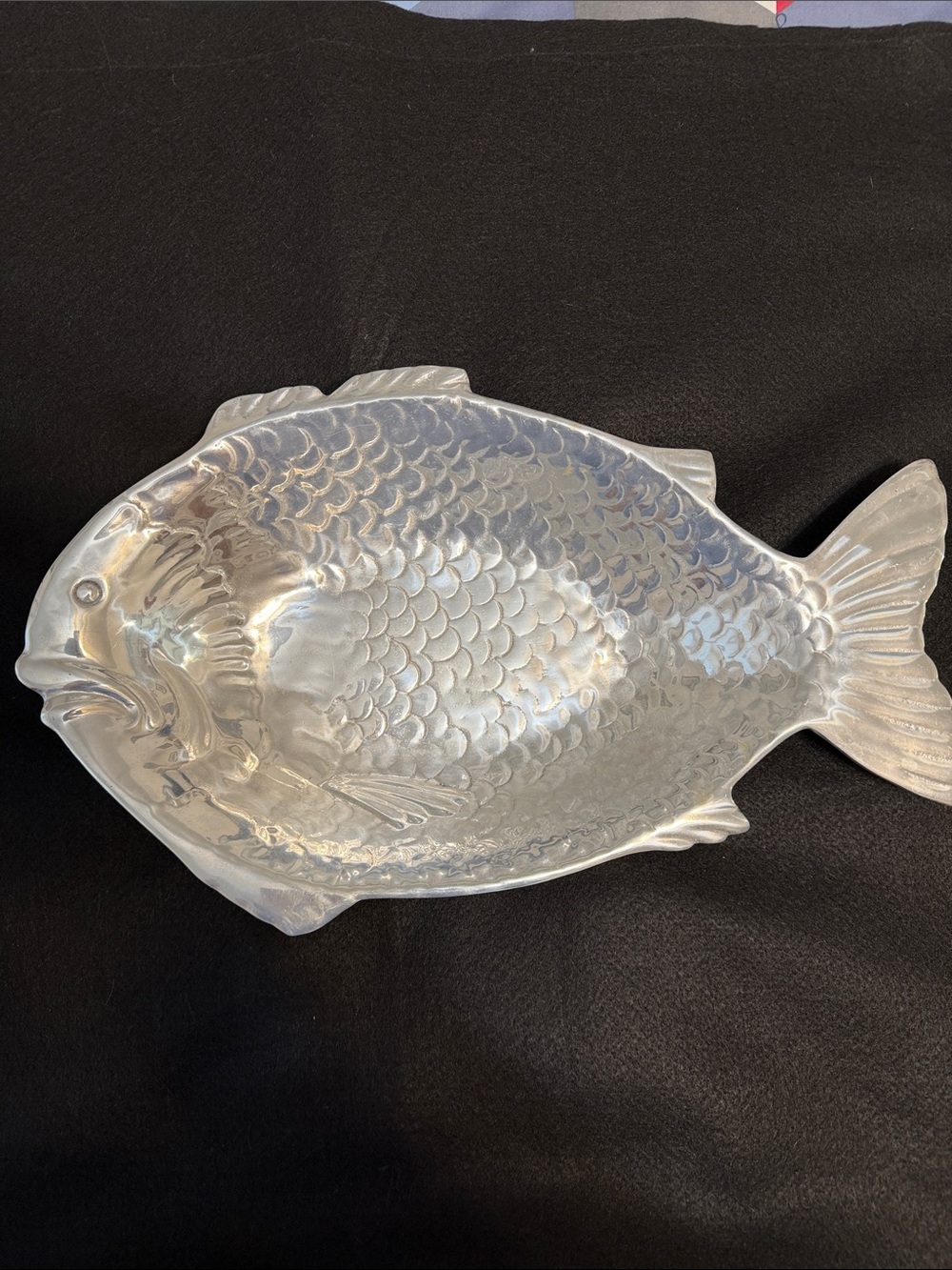 Tasman Designs Silver Fish-Shaped Serving Tray